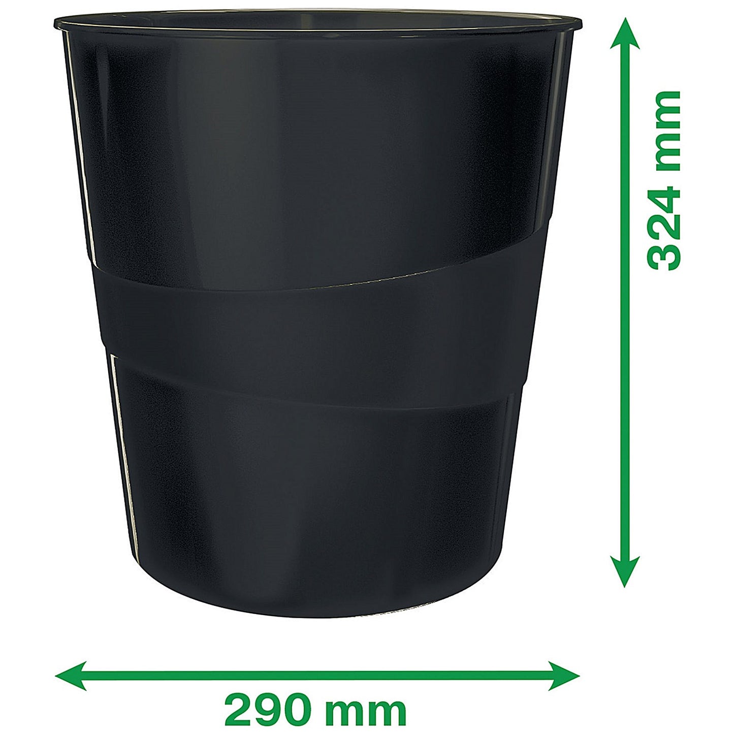 Leitz Recycle Waste Bin, 15 Litre, Black