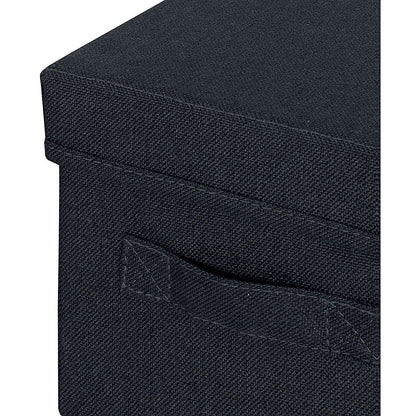 Leitz Fabric Storage Box with Lid, Twinpack, Small, Grey