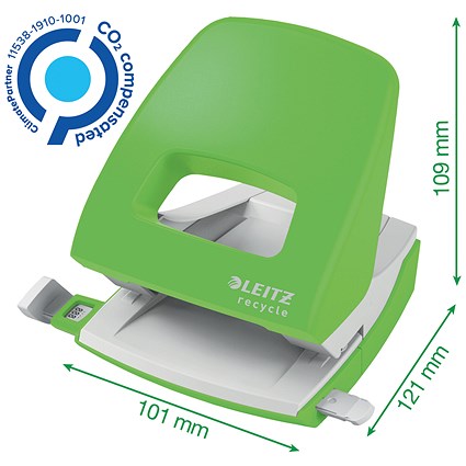Leitz Recycle NeXXt Hole Punch, 30 Sheets, Green