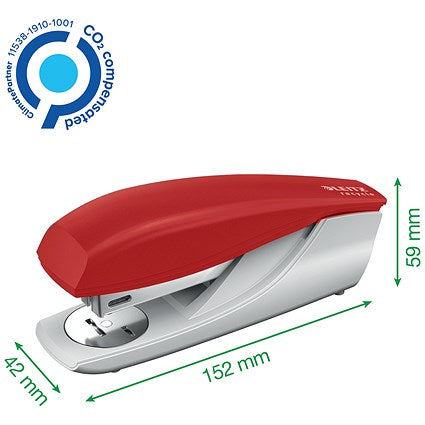 Leitz Recycle NeXXt Stapler, 30 Sheets, Red