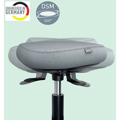 Leitz Ergo Active Wobble Stool with Easy Roll Castor Wheels