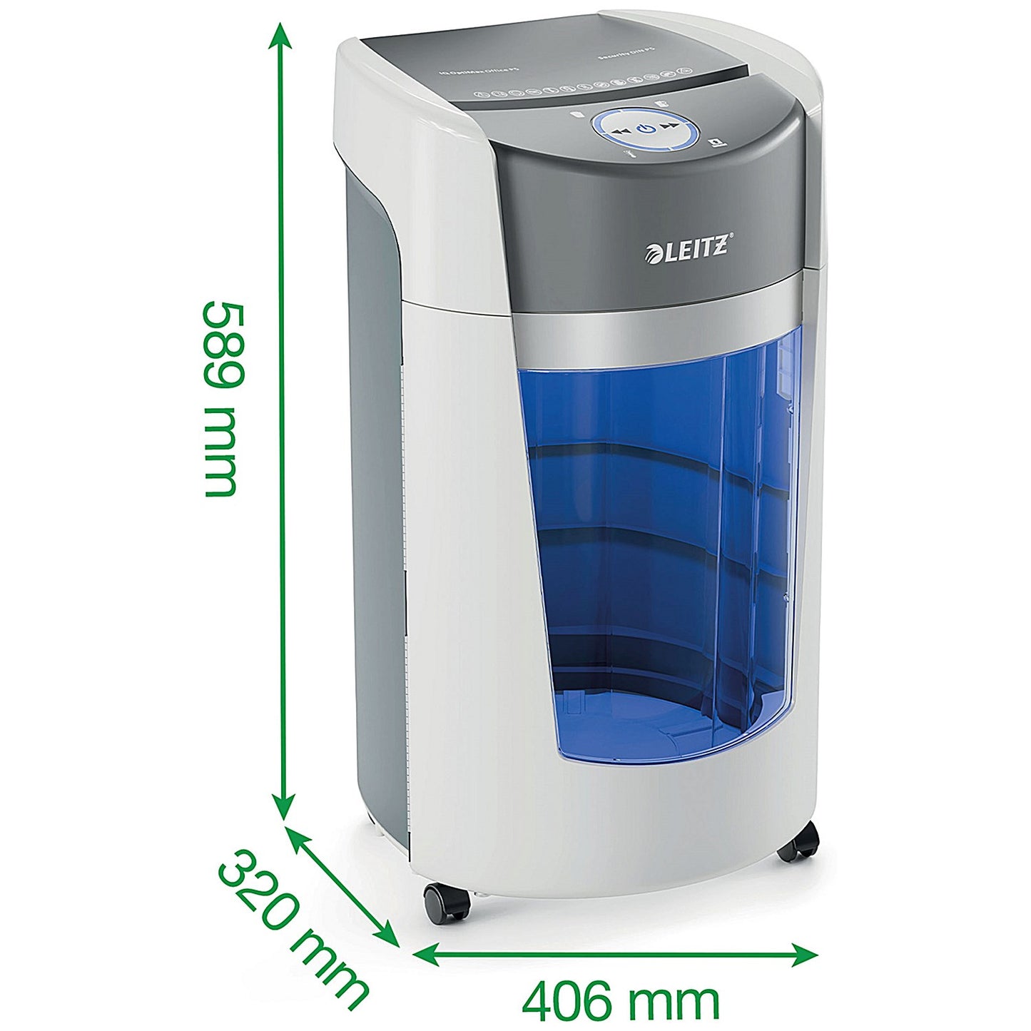 Leitz IQ OptiMax Office P-5 Micro Cut Paper Shredder, 35 Litres