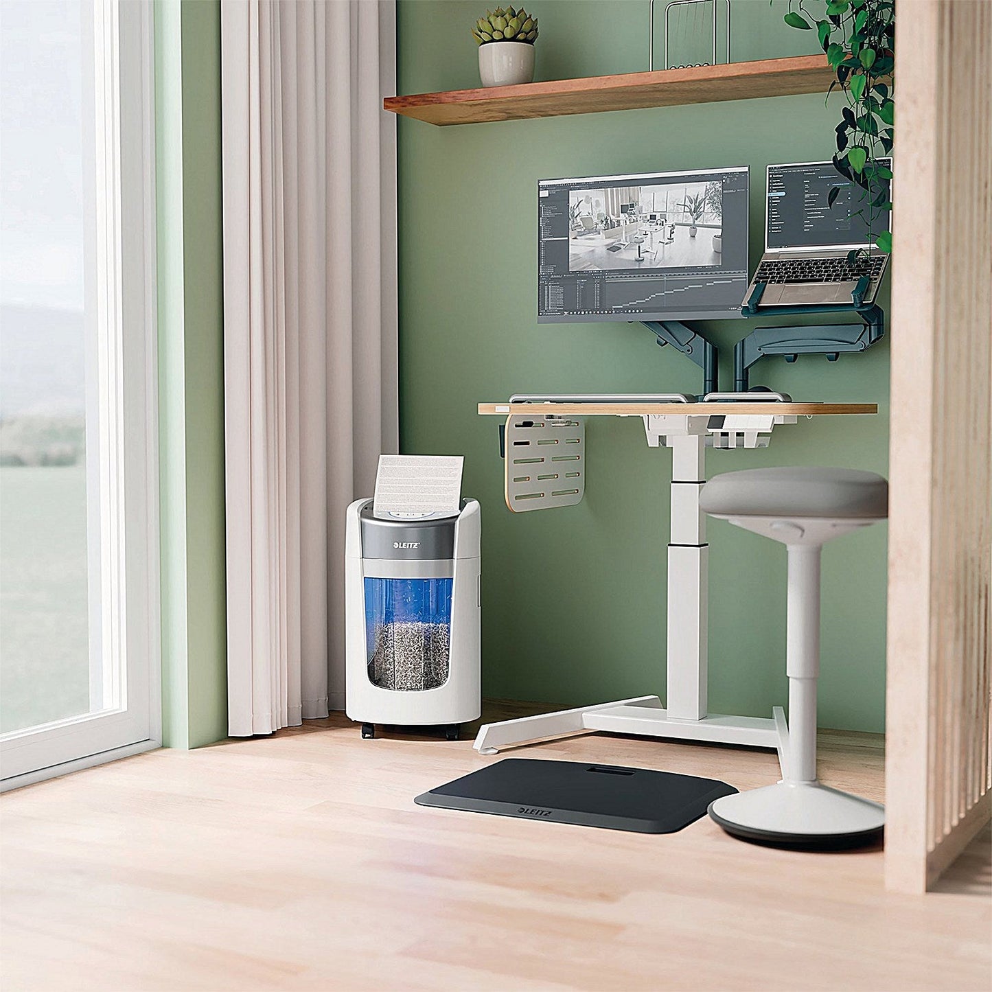 Leitz IQ OptiMax Home Office Paper Shredder 15L White 83581000 Easy2Order : LZ14242