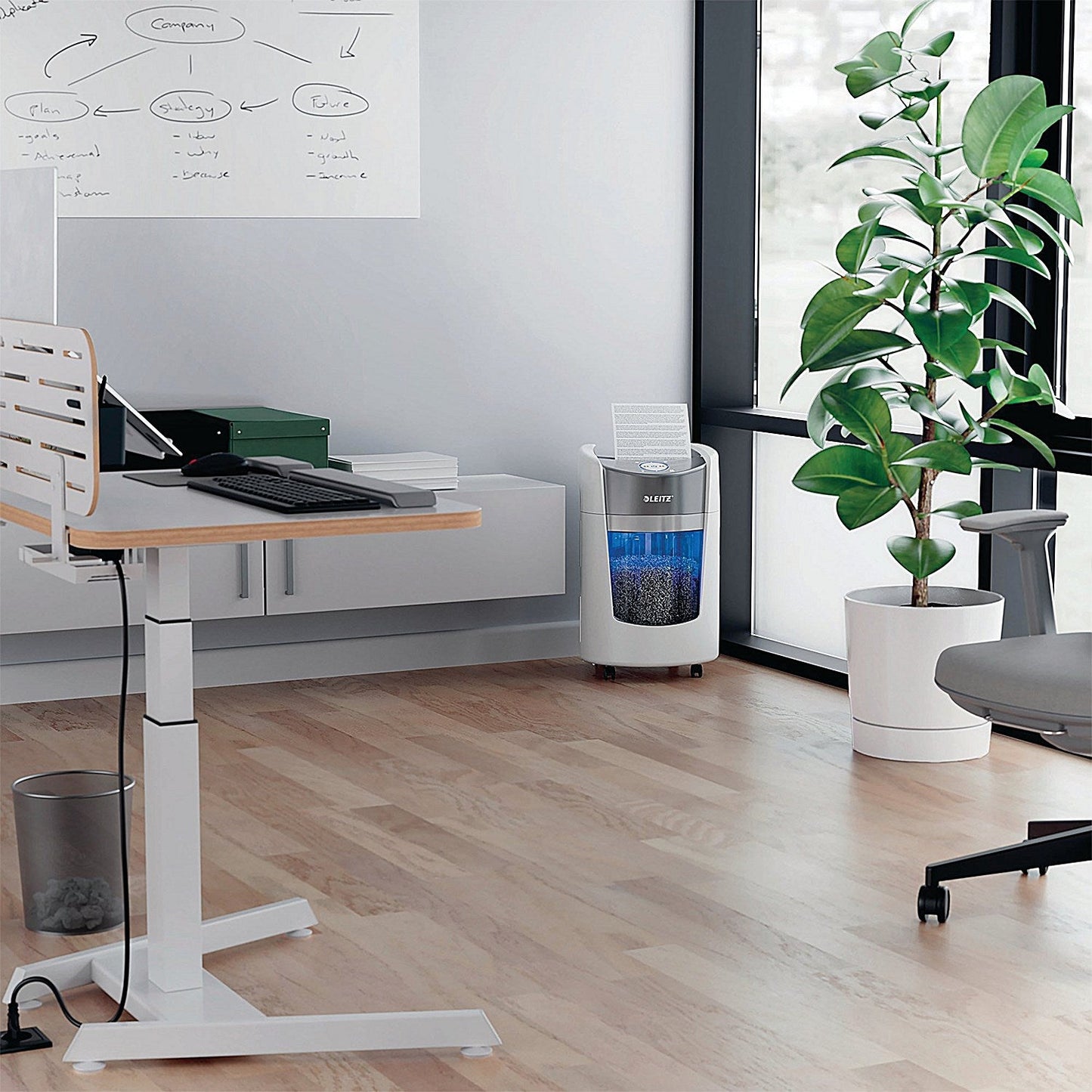 Leitz IQ OptiMax Small Office Paper Shredder 22L White 83591000 Easy2Order : LZ14247