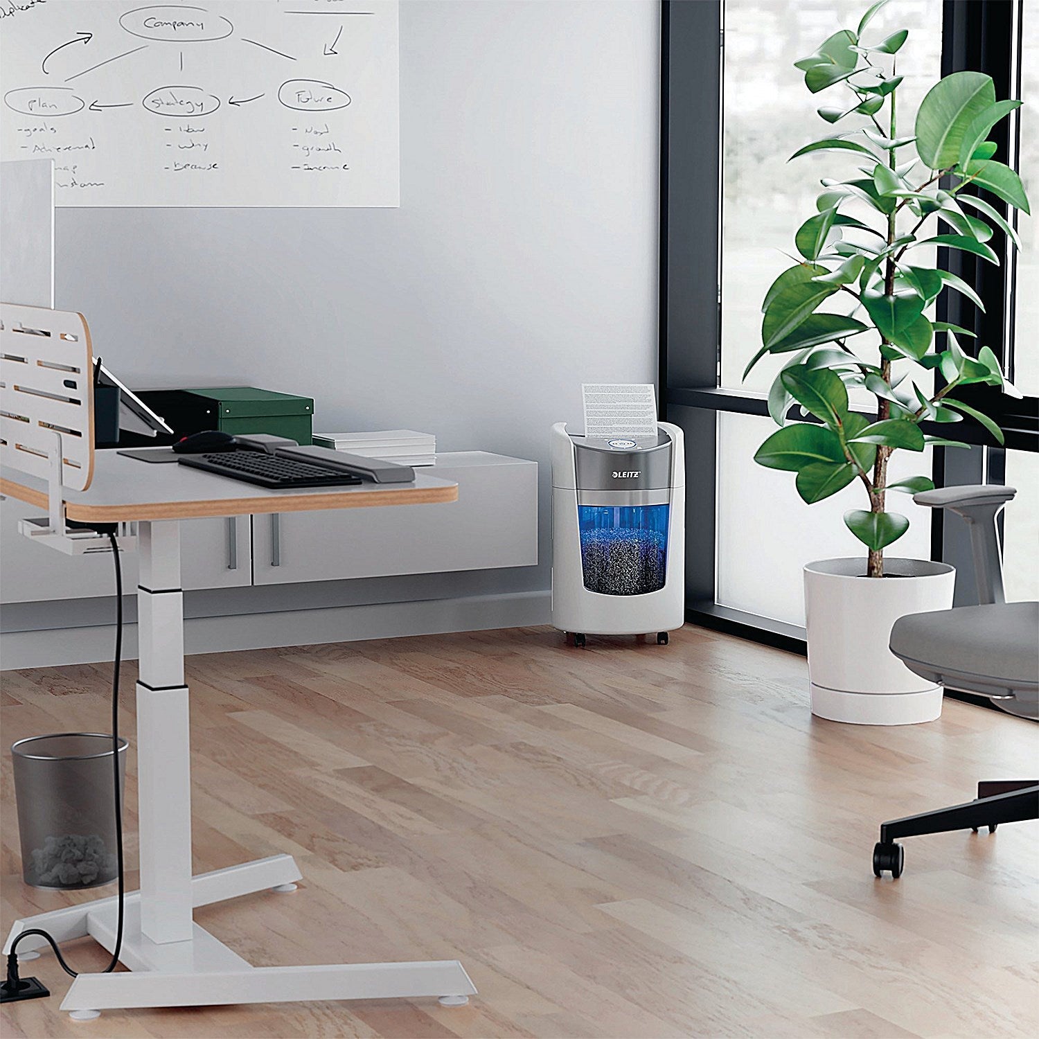 Leitz IQ OptiMax Small Office Paper Shredder 22L White 83591000 Easy2Order : LZ14247