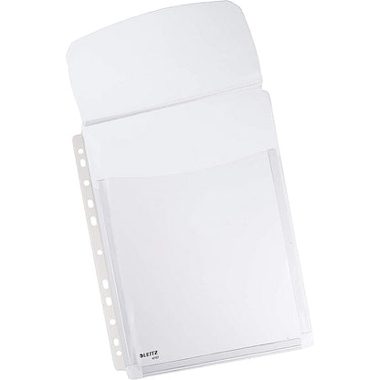 Leitz A4 Premium Expanding Pockets with Flap, 170 Micron, Top Opening, Pack of 5