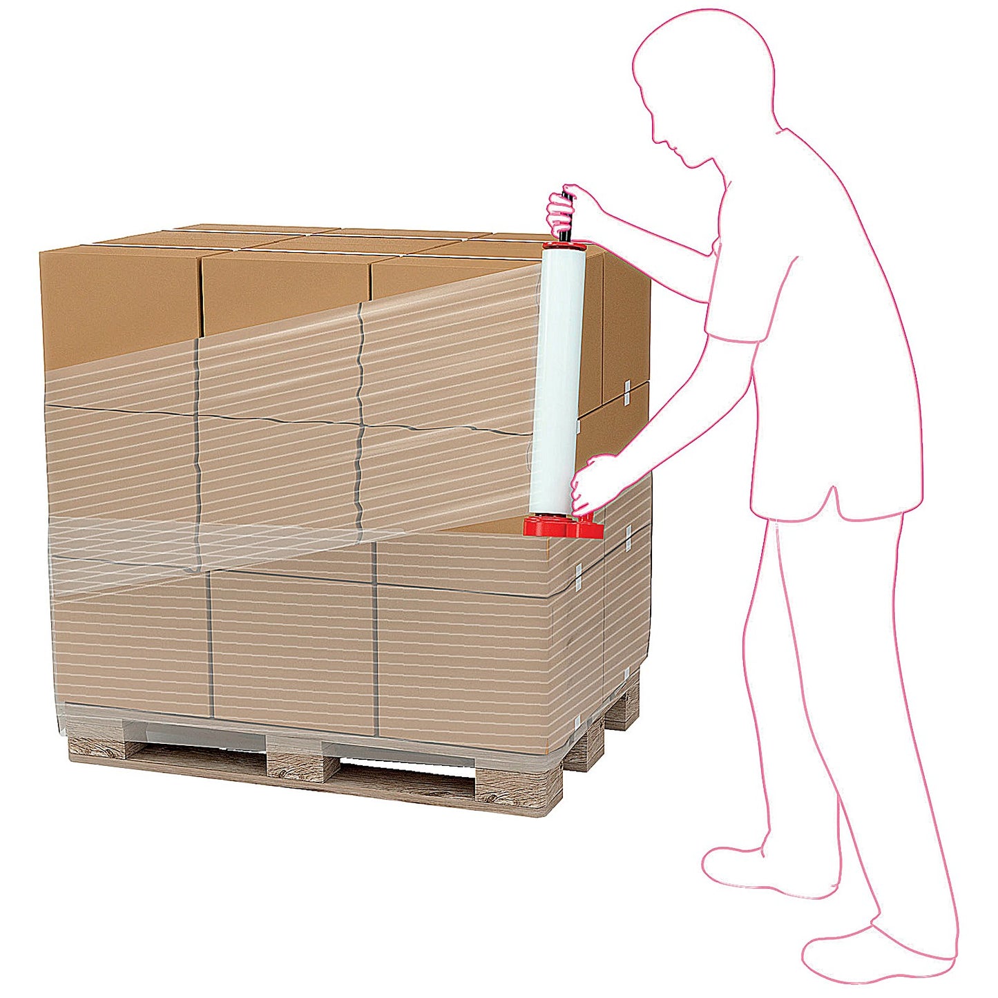 Reinforced Stretch Film 500mmx300m 17 Micron (Pack of 6) 68587