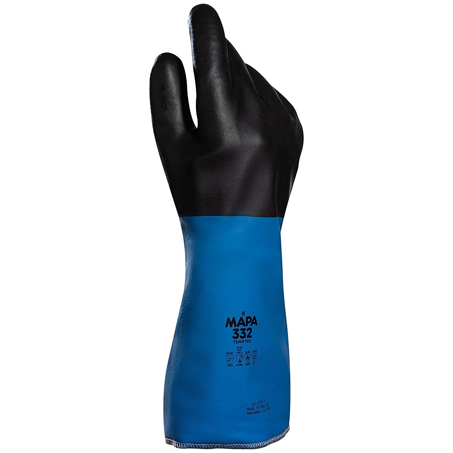 Mapa Temp-Tec 332 Gauntlet, Black & Blue, Medium Easy2Order : MAPA332M