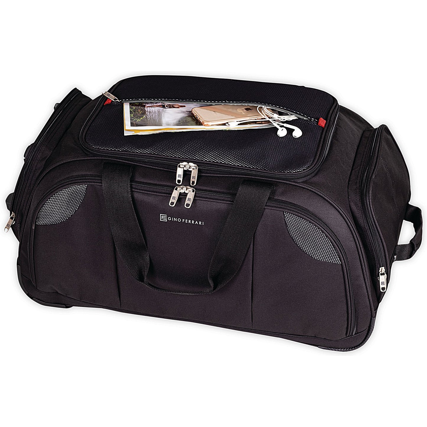 Gino Ferrari Trekker Wheeled Holdall, 78.5 Litres, Black