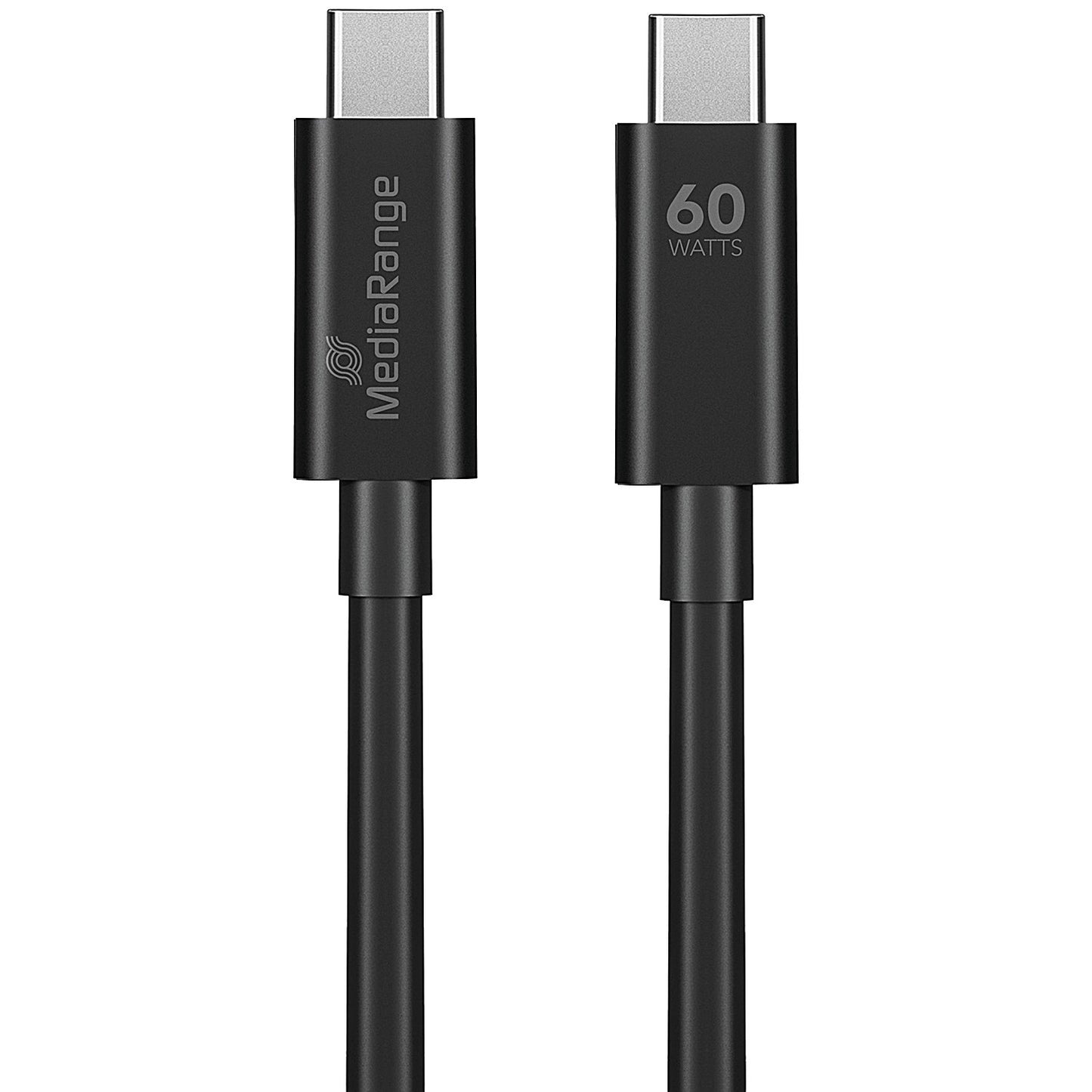 MediaRange USB 3.0 Type C Charge and Sync Cable, 1.2m, Black