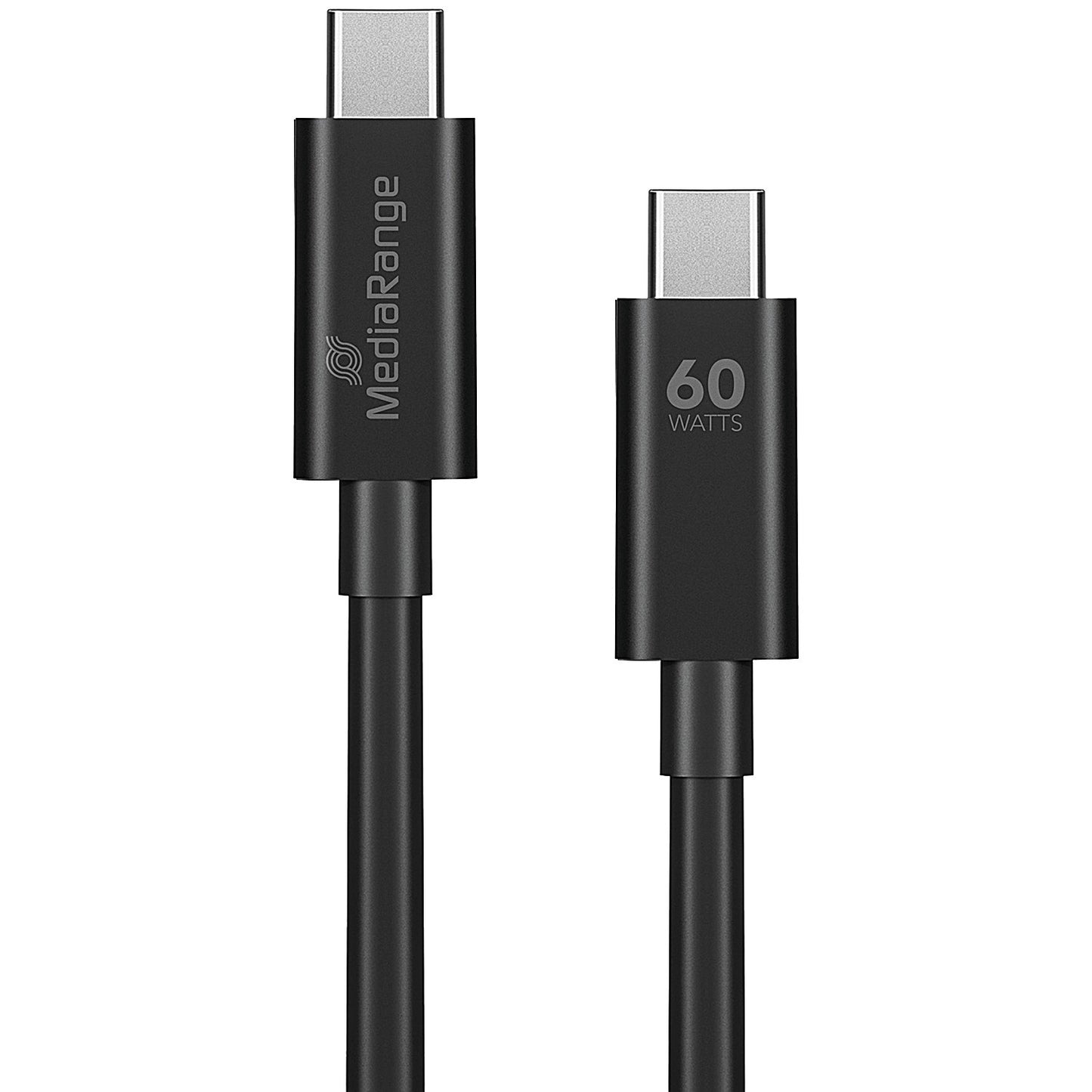 MediaRange USB 3.0 Type C Charge and Sync Cable, 1.2m, Black