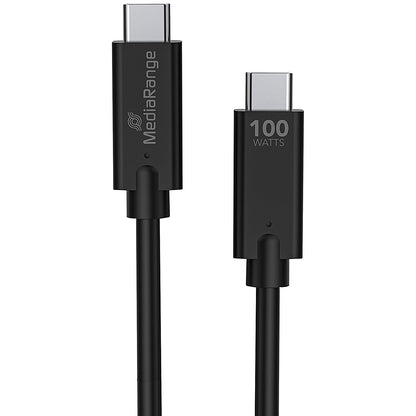 MediaRange USB 3.1 Type C Charge and Sync Cable, 1.2m, Black