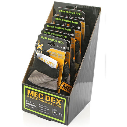 Mec Dex Work Passion Tool Mechanics Gloves, Grey & Gold, 2XL