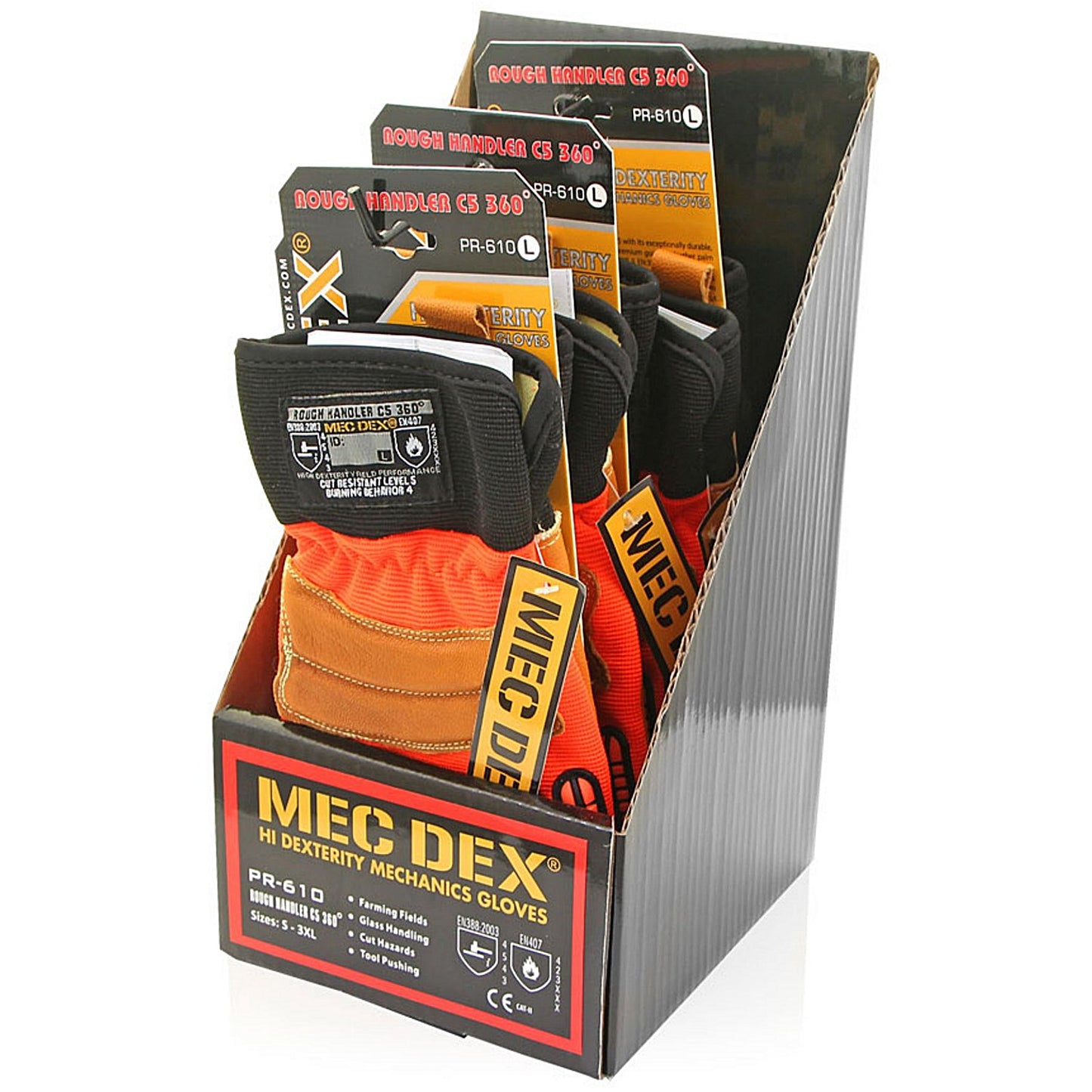Mec Dex Rough Handler C5 360 Mechanics Gloves, Large