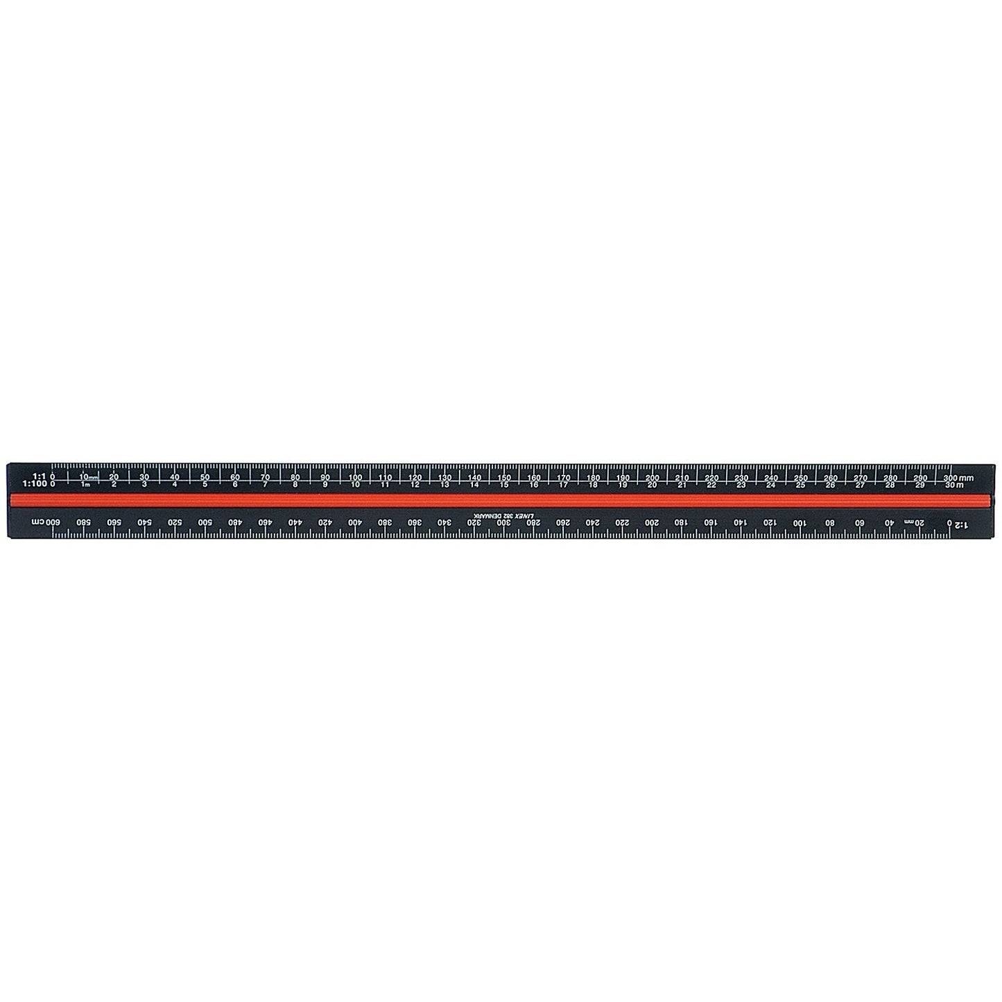 Linex Triangular Scale Ruler, 1:1-2500, 30cm, Black