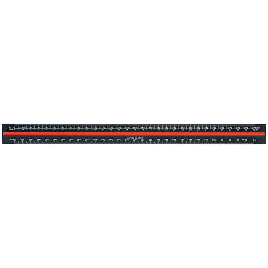 Linex Triangular Scale Ruler, 1:1-2500, 30cm, Black