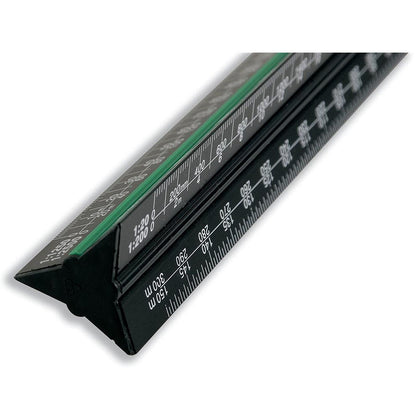 Linex Triangular Scale Ruler, 1:1-2500, 30cm, Black