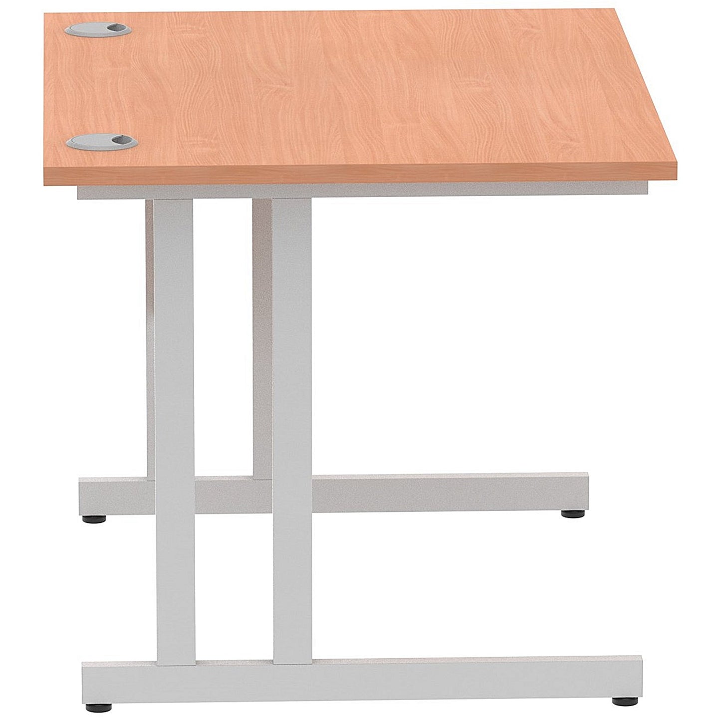 Impulse 1000mm Rectangular Desk, Silver Cantilever Leg, Beech