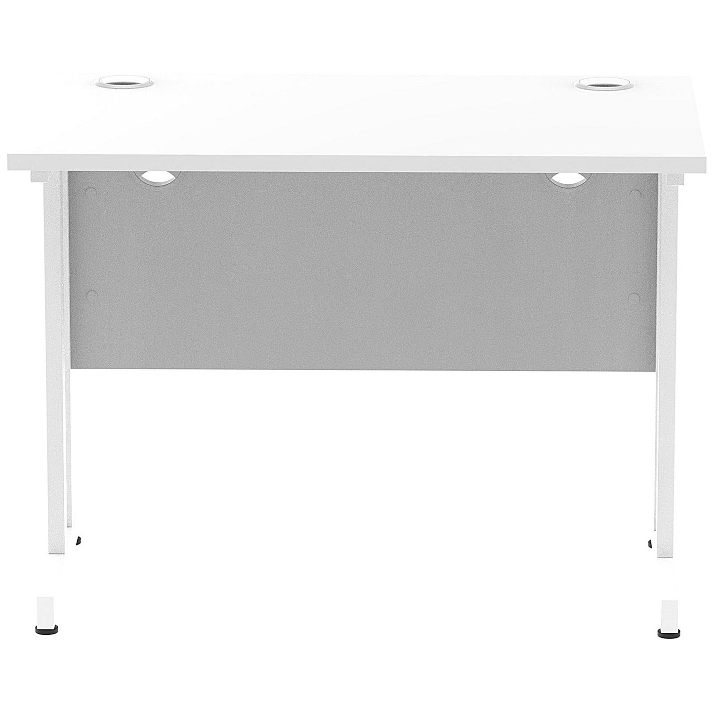 Impulse 1000mm Slim Rectangular Desk, White Cantilever Leg, White