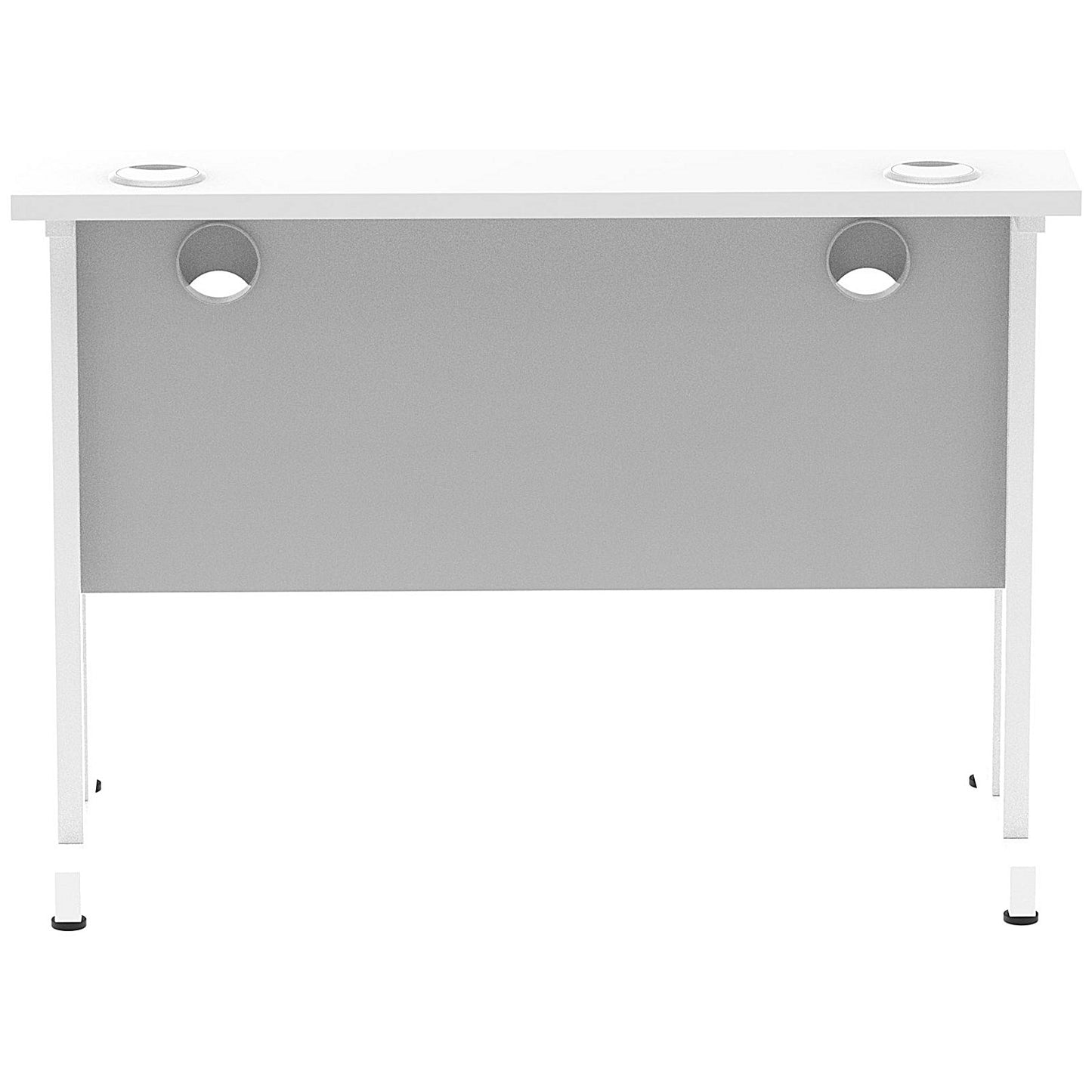 Impulse 1000mm Slim Rectangular Desk, White Cantilever Leg, White