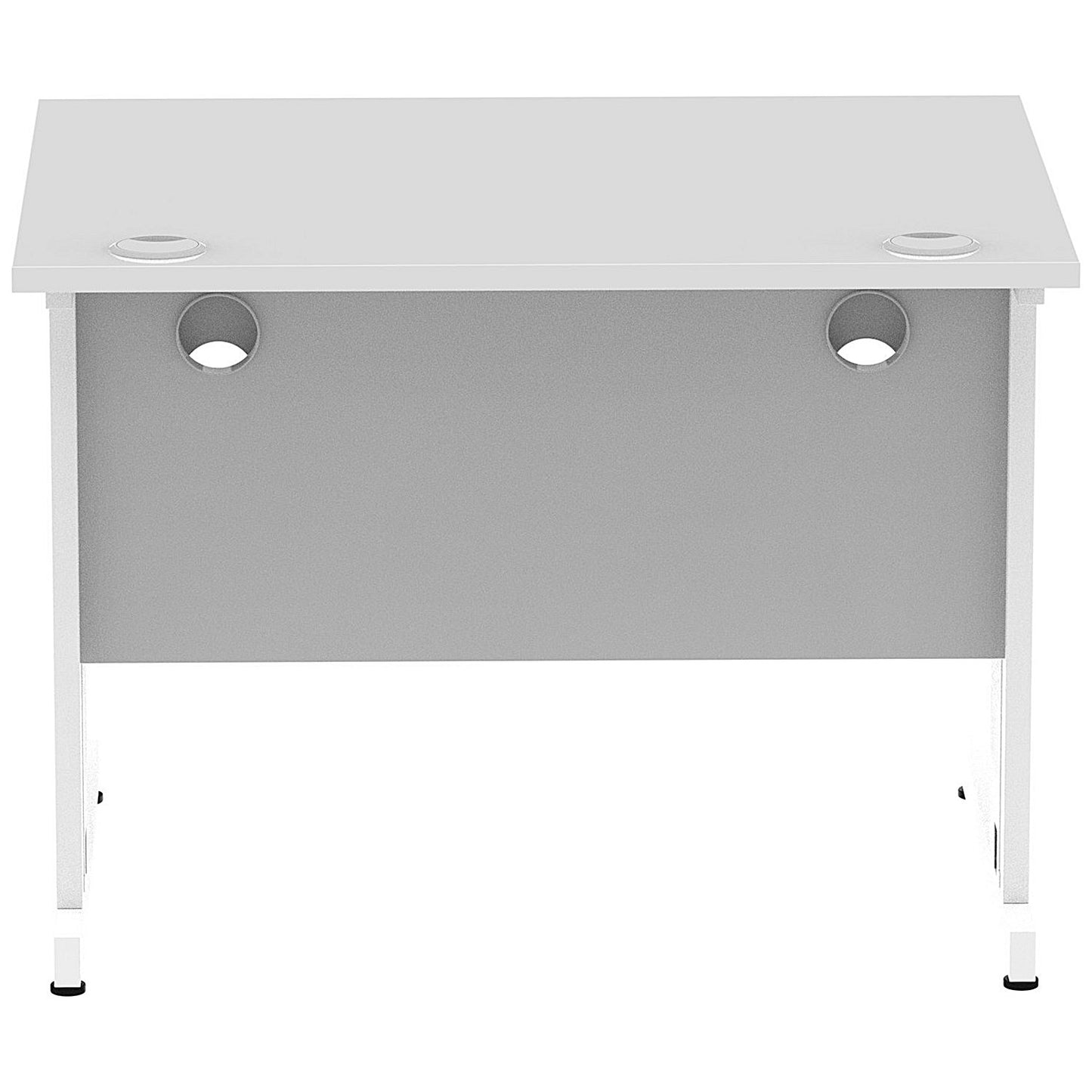 Impulse 1000mm Rectangular Desk, White Cable Managed Leg, White