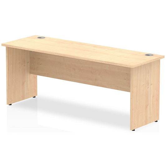 Impulse 1800mm Slim Rectangular Desk, Panel End Leg, Maple