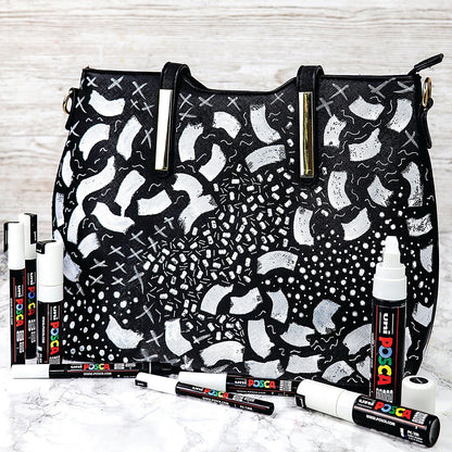 Posca Uni Posca Paint Marker Set 8 Nib Sizes White (Pack of 8)
