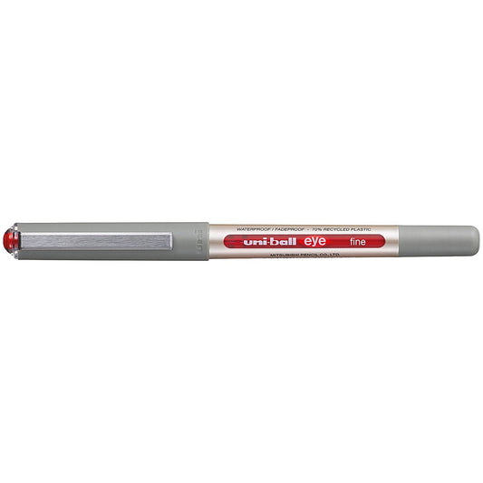 Uni-Ball Liquid Ink Rollerball Pen UB-157E Red (Pack of 12)