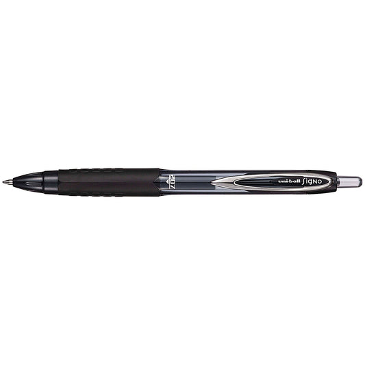 Uni-Ball Signo 207E Rollerball Gel Pen, Black, Pack of 12