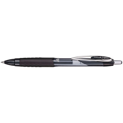 Uni-Ball Signo 207E Rollerball Gel Pen, Black, Pack of 12
