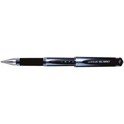 Uni-Ball UM153S Impact Gel Rollerball, Black, Pack of 12