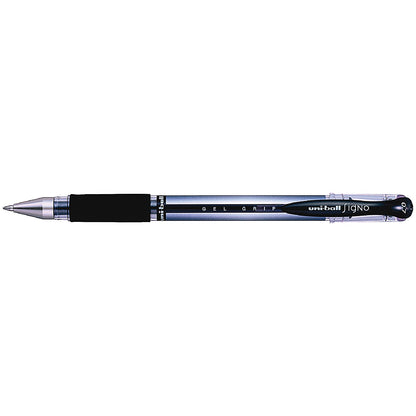 Uni-Ball UM151S SigNo Gel Rollerball, Comfort Grip, Black, Pack of 12