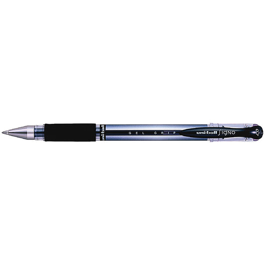 Uni-Ball UM151S SigNo Gel Rollerball, Comfort Grip, Black, Pack of 12