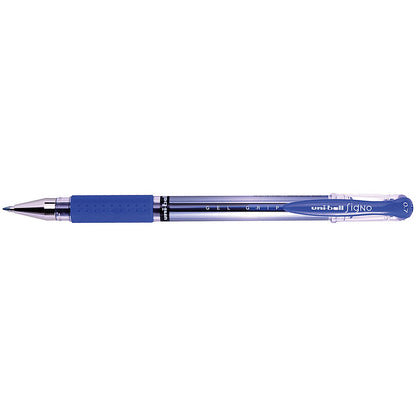 Uni-Ball UM151S SigNo Gel Rollerball, Comfort Grip, Blue, Pack of 12