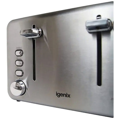 Igenix Stainless Steel 4 Slice Toaster