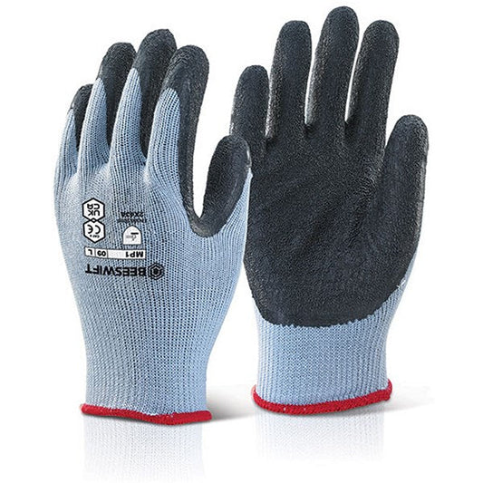 Beeswift Multi-Purpose Latex Palm Coated Gloves, Black, 2XL Easy2Order : MP1BLXXL