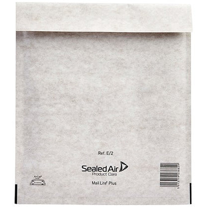 Mail Lite + Bubble Lined Postal Bag, Size E/2 220x260mm, White, Pack of 100