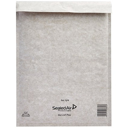 Mail Lite + Bubble Lined Postal Bag, Size G/4 240x330mm, Peel & Seal, White, Pack of 50
