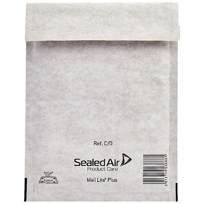 Mail Lite + Bubble Lined Postal Bag, Size C/0 150x210mm, Peel & Seal, White, Pack of 100