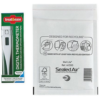 Mail Lite Bubble Postal Bag, A/000 110x160mm, White, Pack of 100