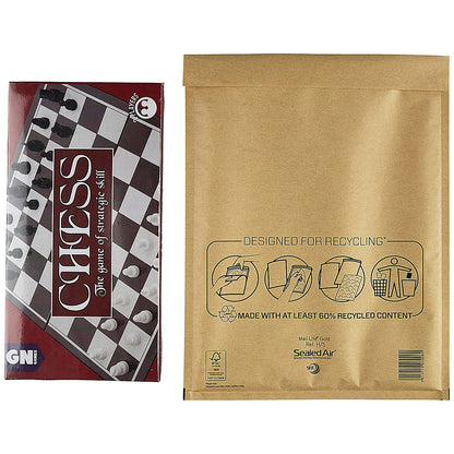 Mail Lite Bubble Postal Bag, Size H/5 270x360mm, Gold, Pack of 50