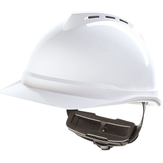 MSA V-Gard 500 Vented Safety Helmet, White Easy2Order : MSAGV412W