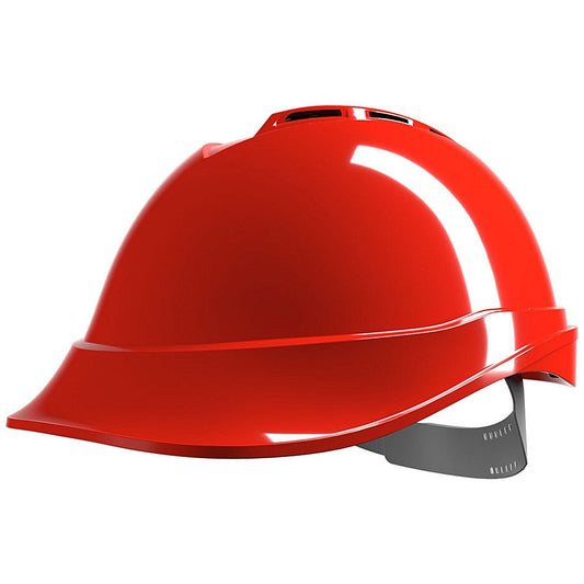 MSA V-Gard 200 Vented Safety Helmet, Red Easy2Order : MSAGV631RE