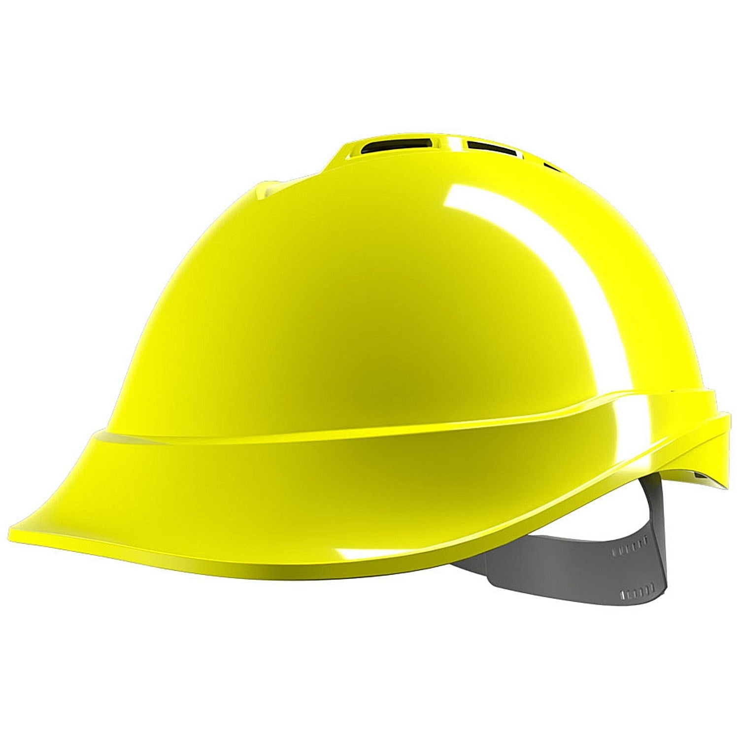 MSA V-Gard 200 Vented Safety Helmet, Hi Vis Yellow Easy2Order : MSAGV6A1HY