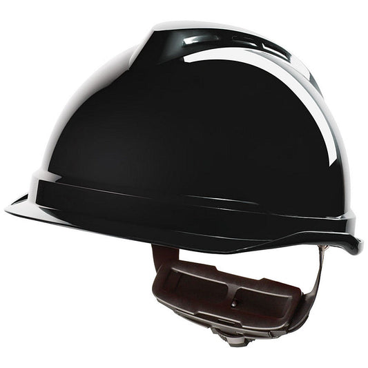 MSA V-Gard 520 Peakless Safety Helmet, Black Easy2Order : MSAGV982BL