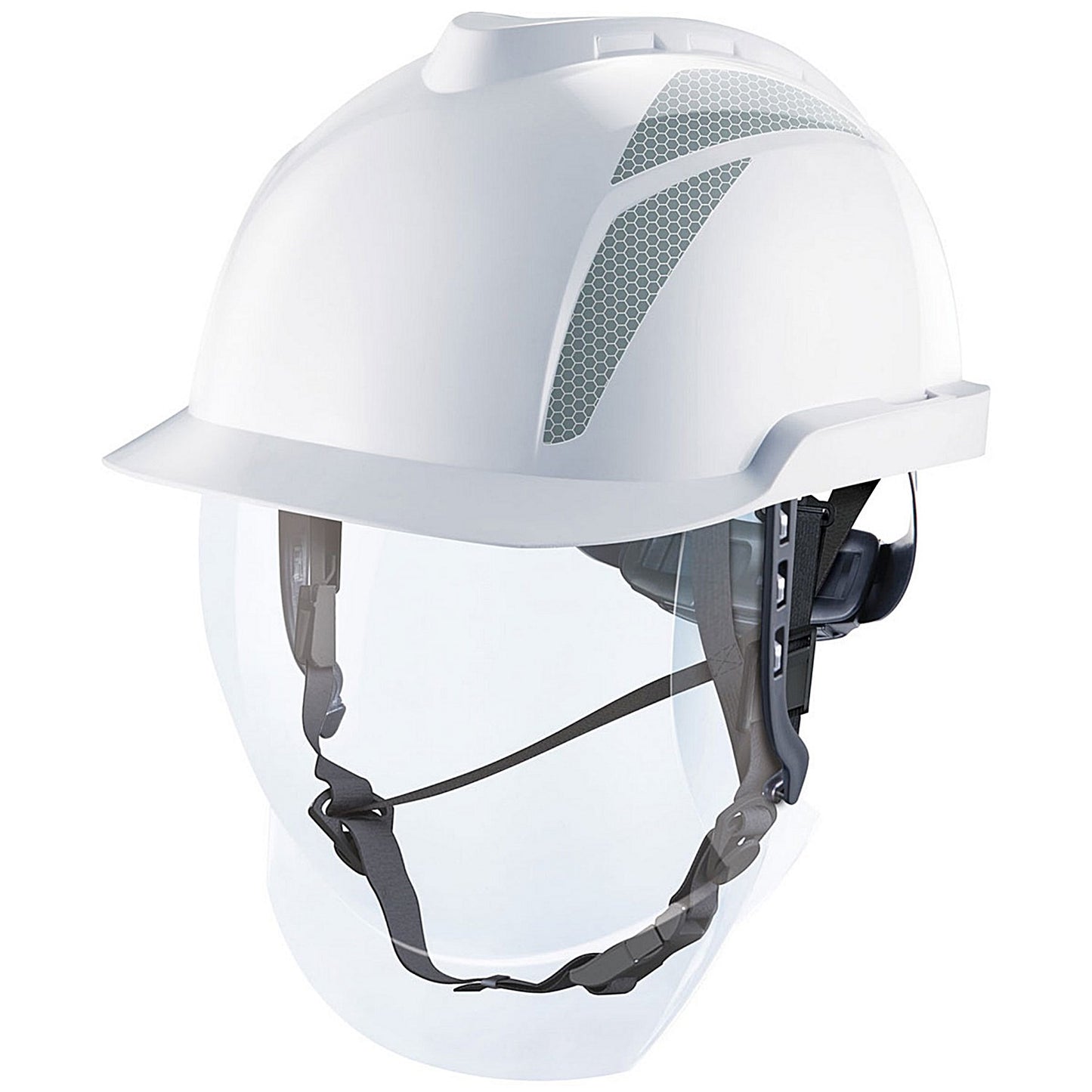 MSA V-Gard 950 Electrician Helmet Set, White