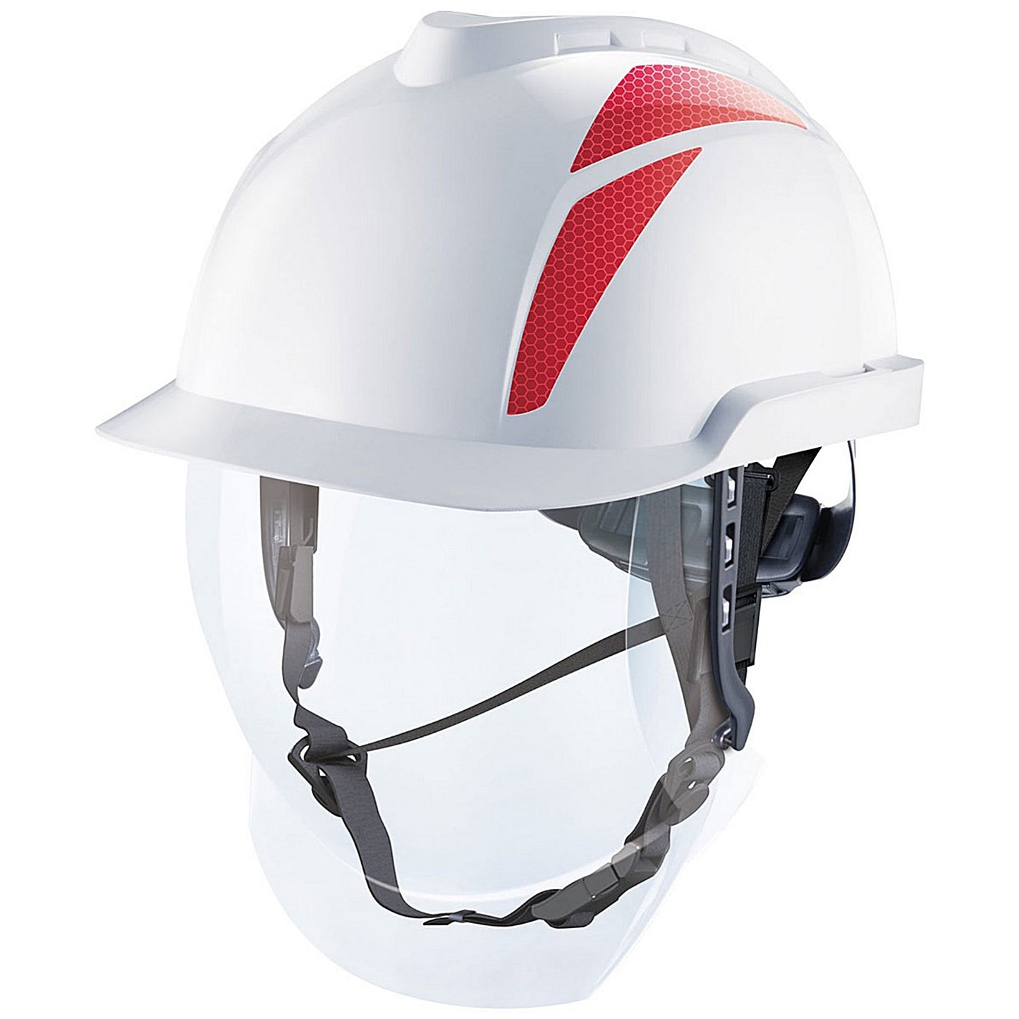 MSA V-Gard 950 Electrician Helmet Set, White
