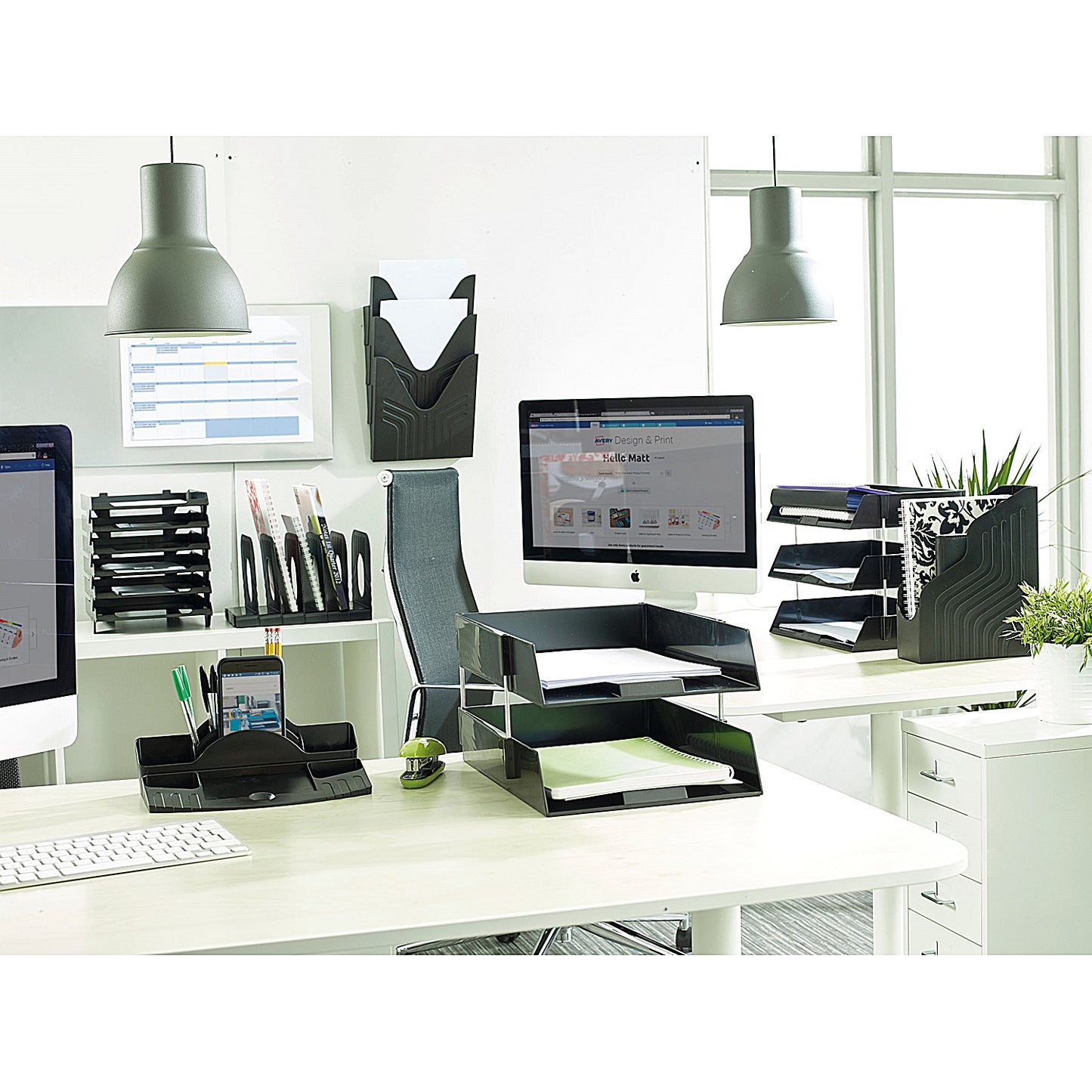 Avery System Wide Entry Letter Tray, Black