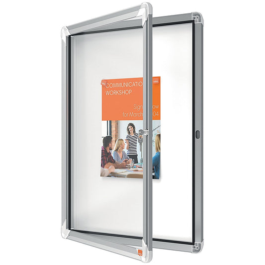 Nobo Premium Plus Magnetic Lockable Notice Board, 4xA4, W493xH667xD43mm Easy2Order : NB06392