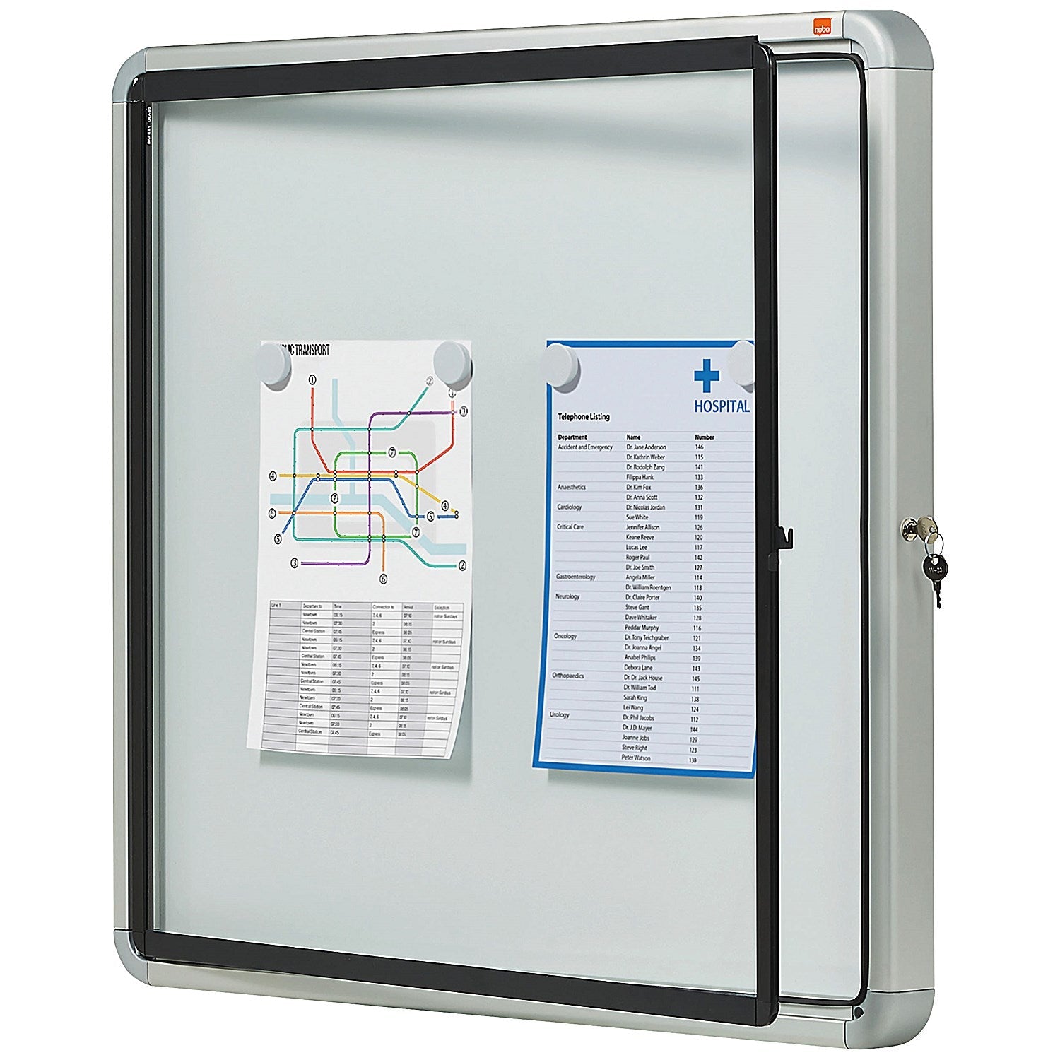Nobo Premium Plus Outdoor Magnetic Lockable Notice Board, 6xA4, W708xH667xD43mm Easy2Order : NB06404